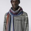 Uomini Missoni Sciarpe E Foulard | Sciarpa In Misto Lana Con Motivo Montagna Multicolore