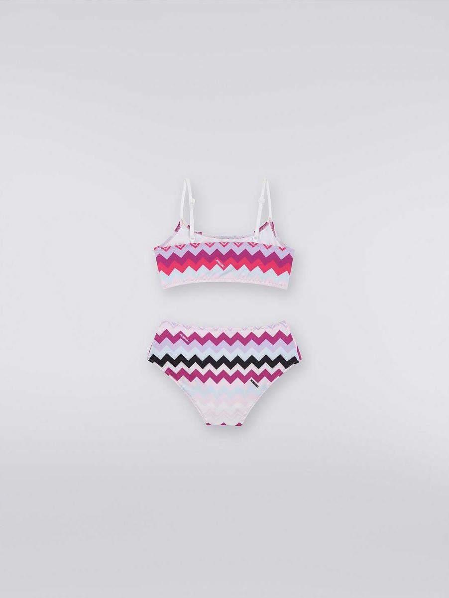 Ragazza (4-14 Anni) Missoni | Bikini Con Fantasia A Zigzag Multicolore