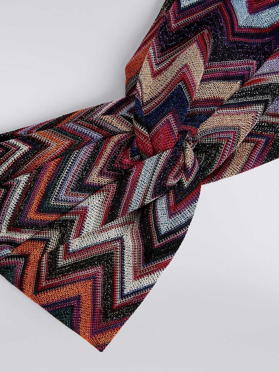 Donne Missoni Accessori Per Capelli | Cerchietto In Misto Viscosa Con Lurex Multicolore