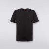 Uomini Missoni Polo E Magliette | T-Shirt Girocollo In Cotone Con Ricamo E Logo Nero