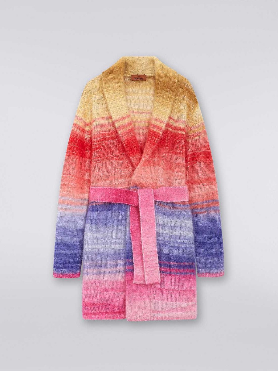 Ragazza (4-14 Anni) Missoni | Cardigan In Misto Mohair E Alpaca Multicolore