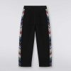 Ragazzo (4-14 Anni) Missoni | Joggers In Felpa Di Cotone Con Inserti Chevron Nero