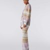 Donne Missoni Maglieria | Cardigan Lungo Chevron In Cotone E Viscosa Con Cintura Multicolore