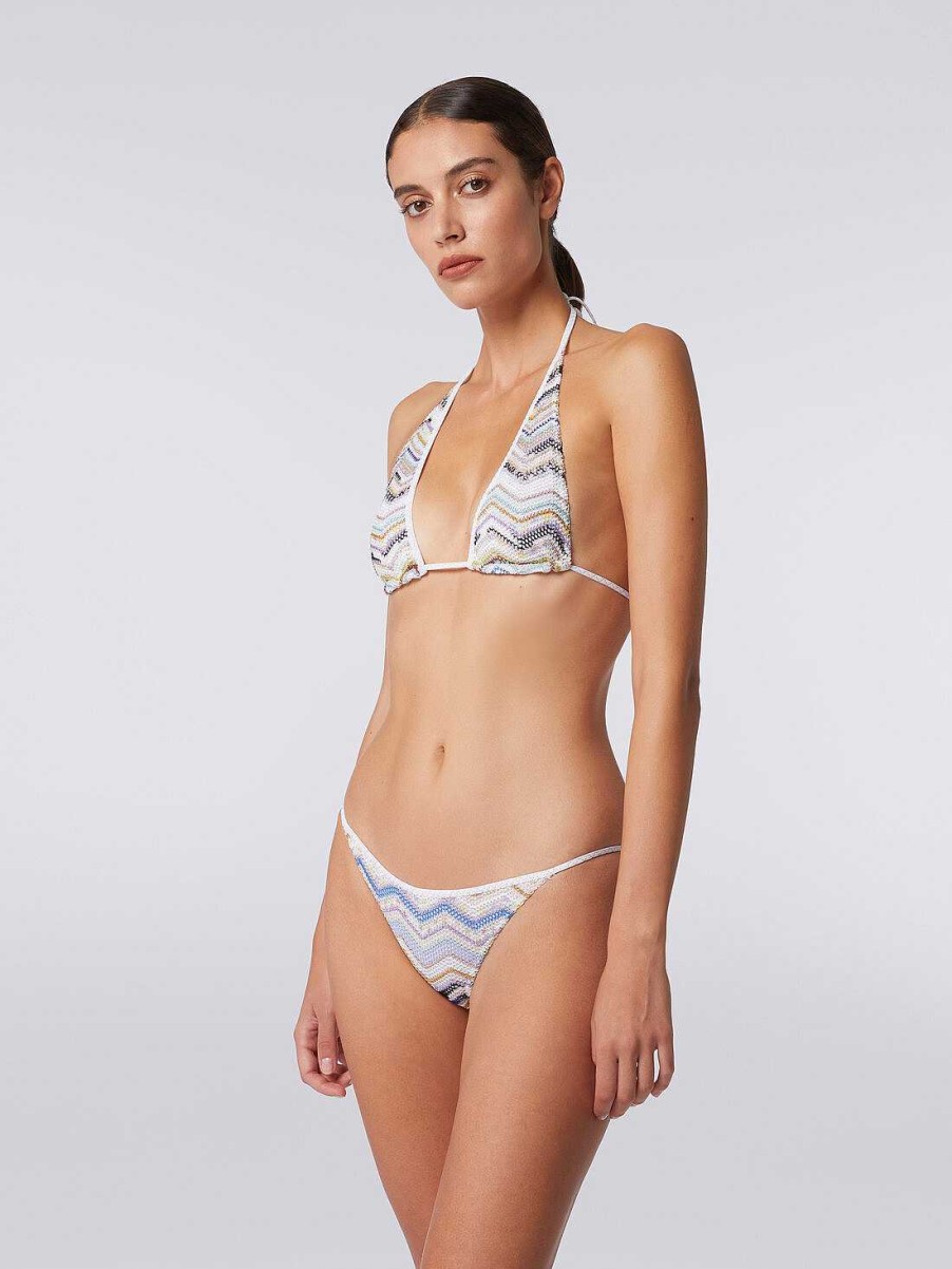 Donne Missoni Costumi Da Bagno | Bikini Zigzag All'Uncinetto Con Lurex Multicolore