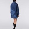 Donne Missoni Cappotti E Giacche | Trench In Denim Fiammato Blu