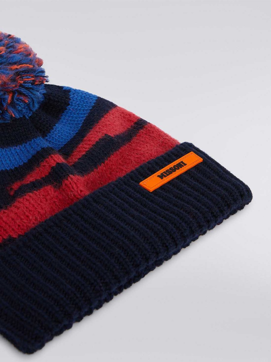 Ragazzo (4-14 Anni) Missoni | Cappello In Maglia Di Lana Fiammata Multicolore