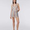 Donne Missoni Abbigliamento Da Spiaggia | Copricostume Corto Chevron In Misto Viscosa Multicolore