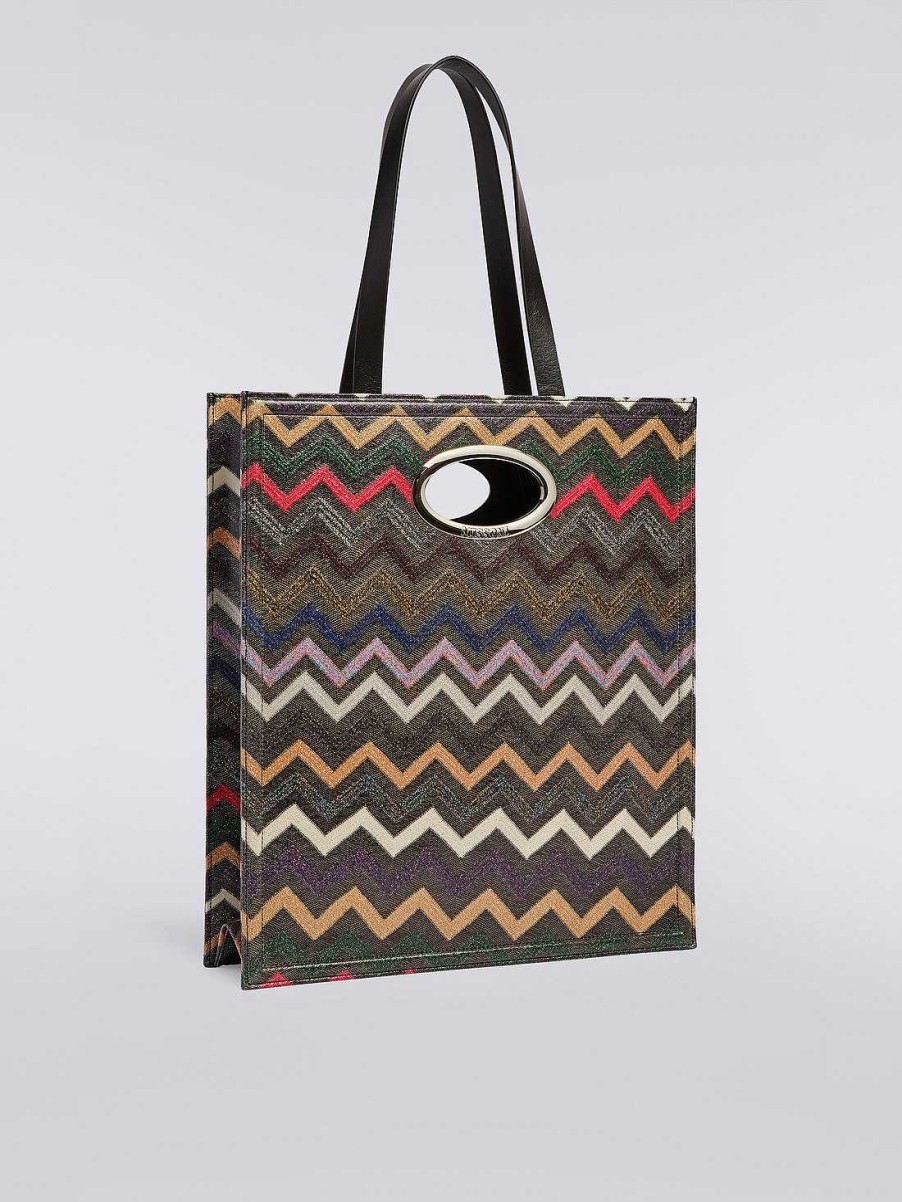 Donne Missoni Borse | Borsa In Viscosa Lame Zigzag Multicolore