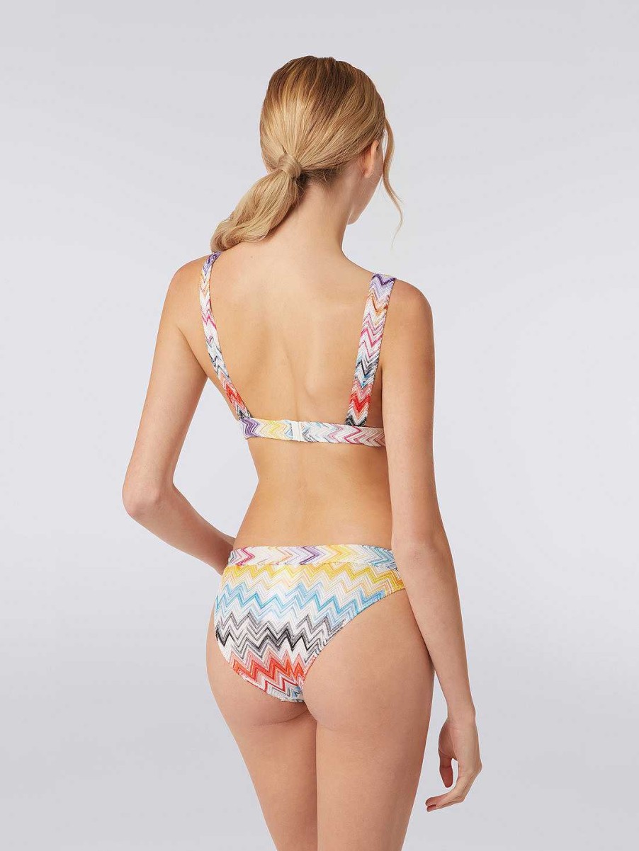 Donne Missoni Costumi Da Bagno | Bikini In Maglia Di Viscosa Chevron Multicolore