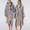 Donne Missoni Accappatoi | Accappatoio Lungo Con Cappuccio In Spugna Di Cotone Curt Chevron Nero