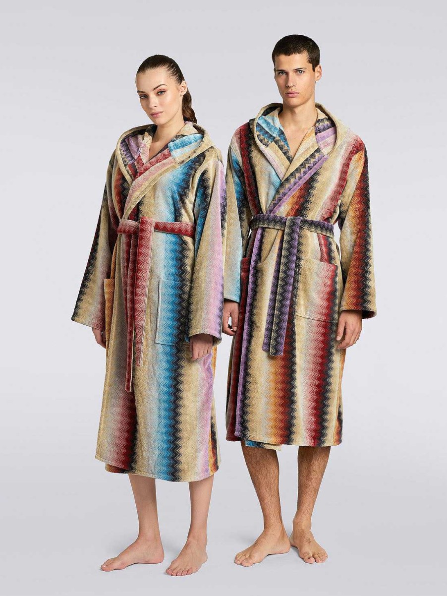 Donne Missoni Accappatoi | Accappatoio Con Cappuccio Byron Multicolore