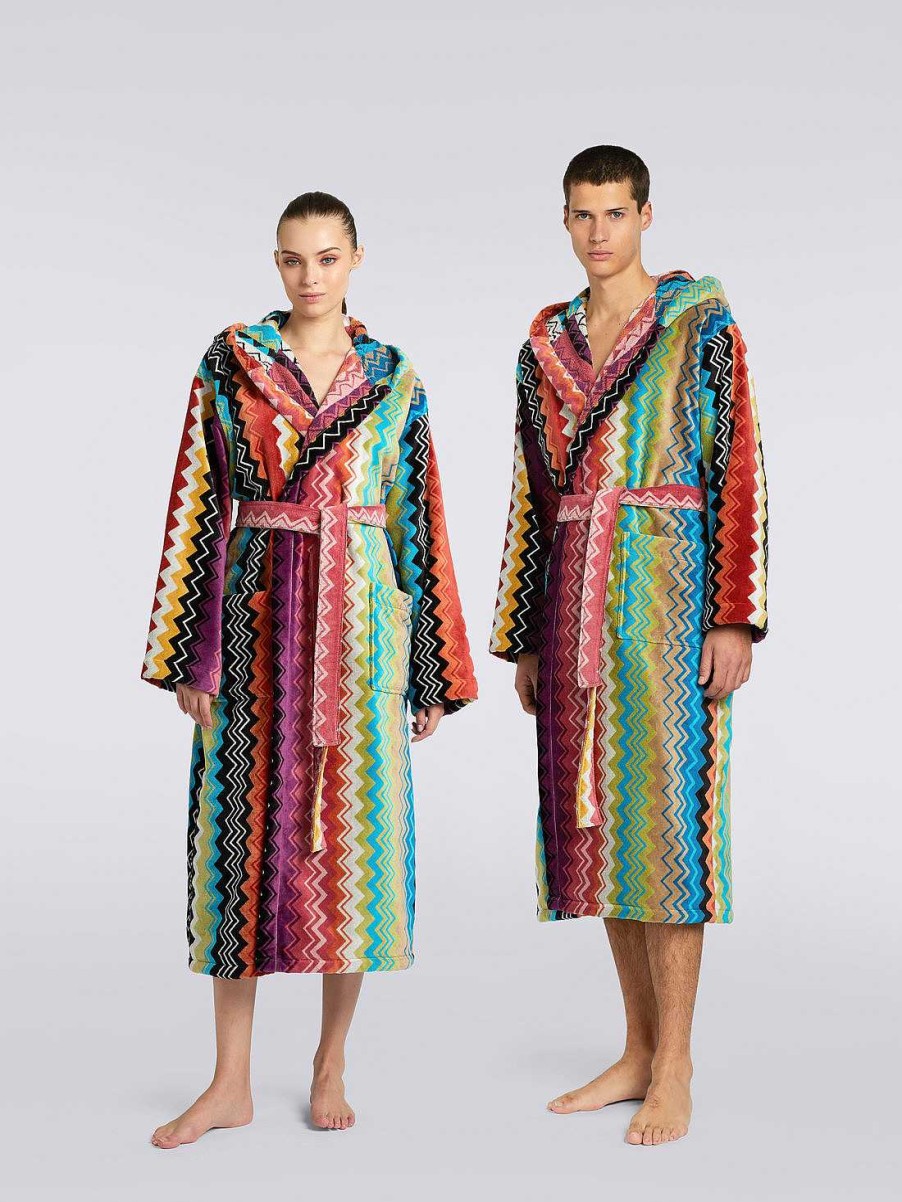 Donne Missoni Accappatoi | Accappatoio Con Cappuccio Giacomo Multicolore