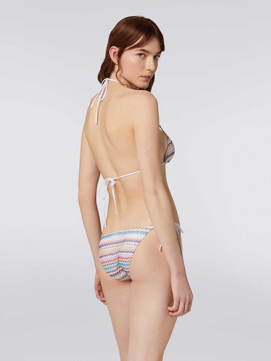 Donne Missoni Costumi Da Bagno | Bikini In Maglia Zig Zag Bicolore Multicolore