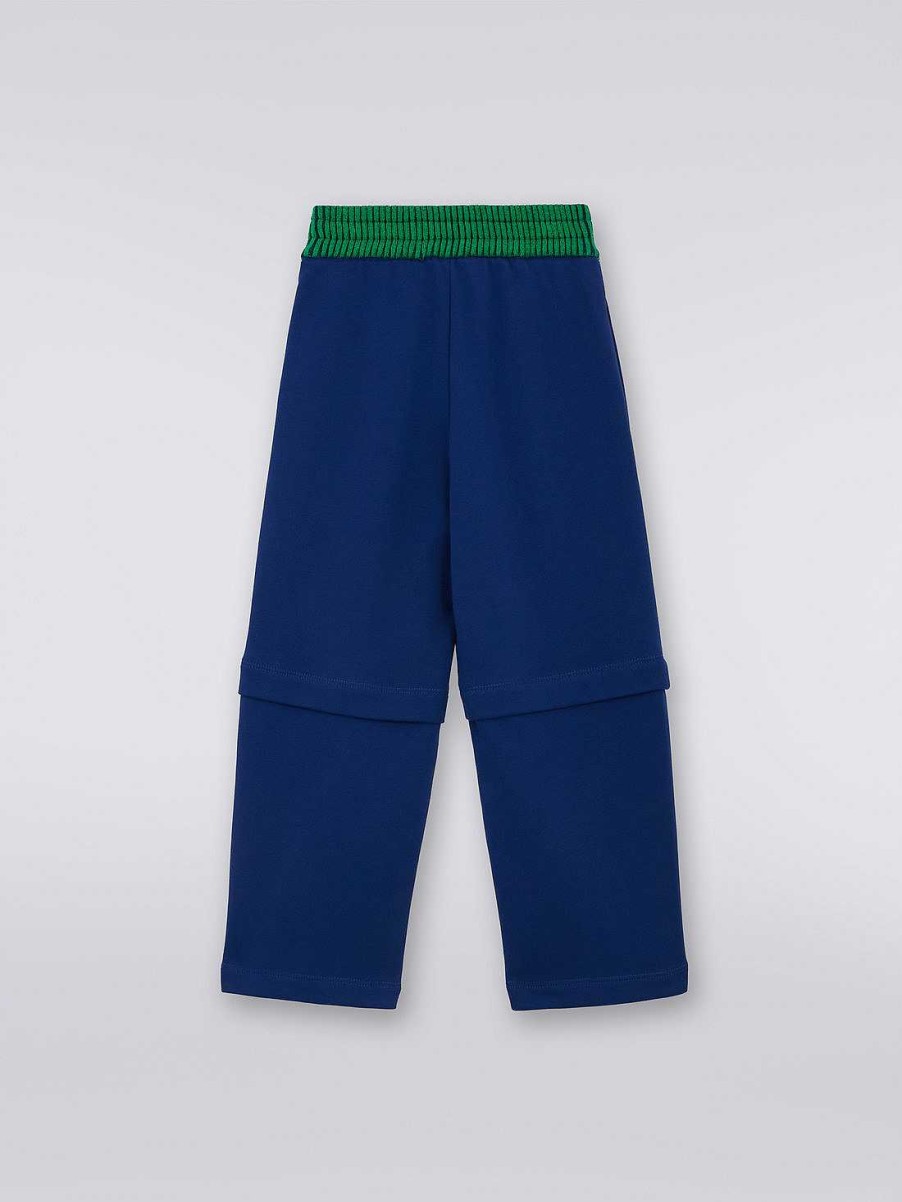 Ragazzo (4-14 Anni) Missoni | Joggers In Felpa Di Cotone Con Logo Blu