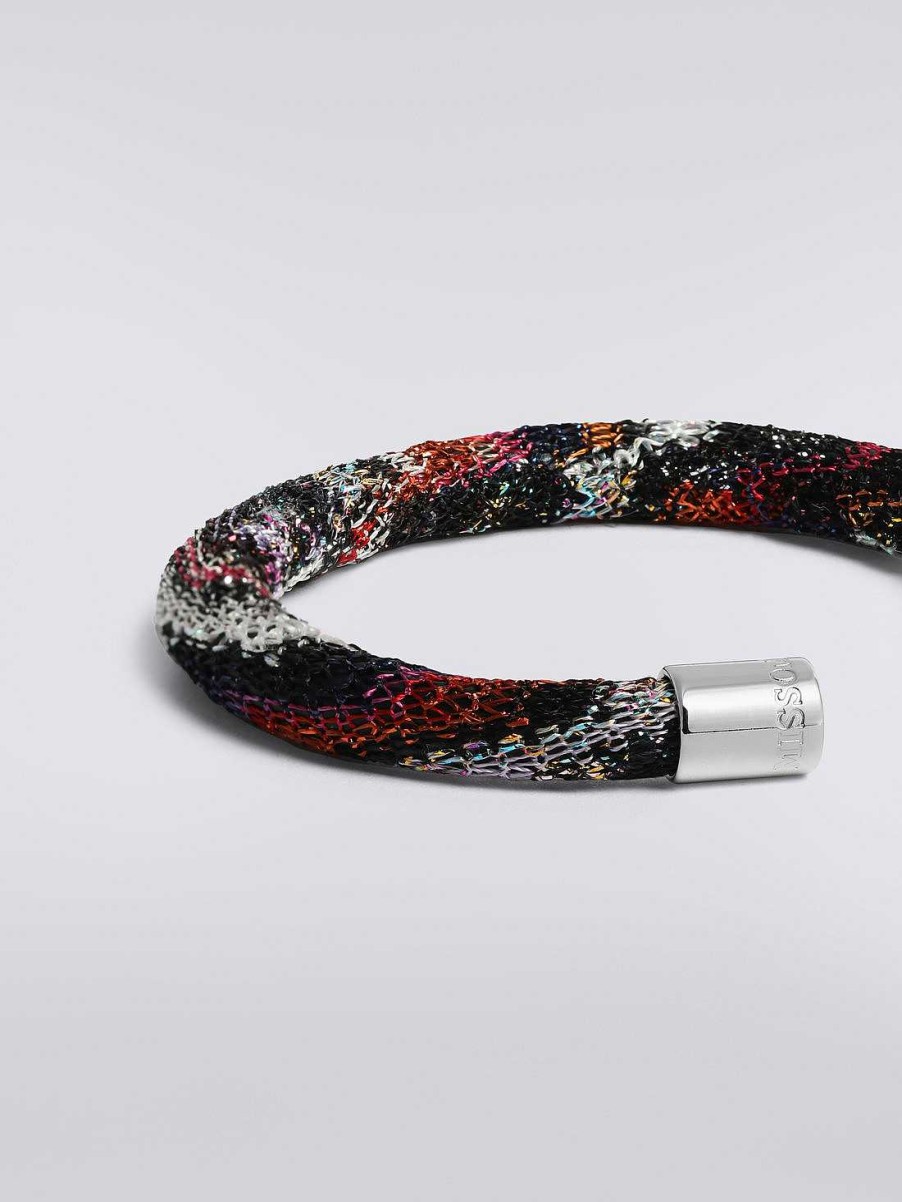 Donne Missoni Altri Accessori | Bracciale Rigido In Tessuto Con Lurex Multicolore