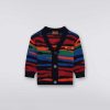 Ragazzo (4-14 Anni) Missoni | Cardigan In Maglia Di Lana Fiammata Multicolore