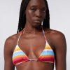 Donne Missoni Costumi Da Bagno | Bikini In Nylon Stretch Con Stampa Zigzag Multicolore