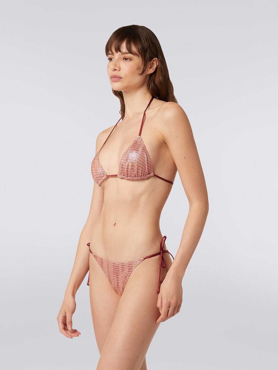 Donne Missoni Costumi Da Bagno | Bikini In Maglia Di Viscosa Jacquard Rosa