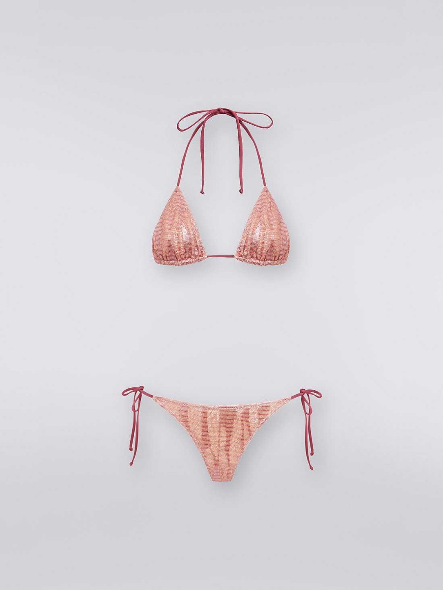 Donne Missoni Costumi Da Bagno | Bikini In Maglia Di Viscosa Jacquard Rosa