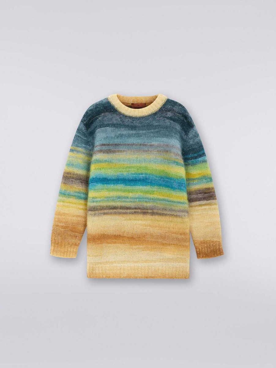 Ragazzo (4-14 Anni) Missoni | Maglia Girocollo In Misto Mohair E Alpaca Multicolore