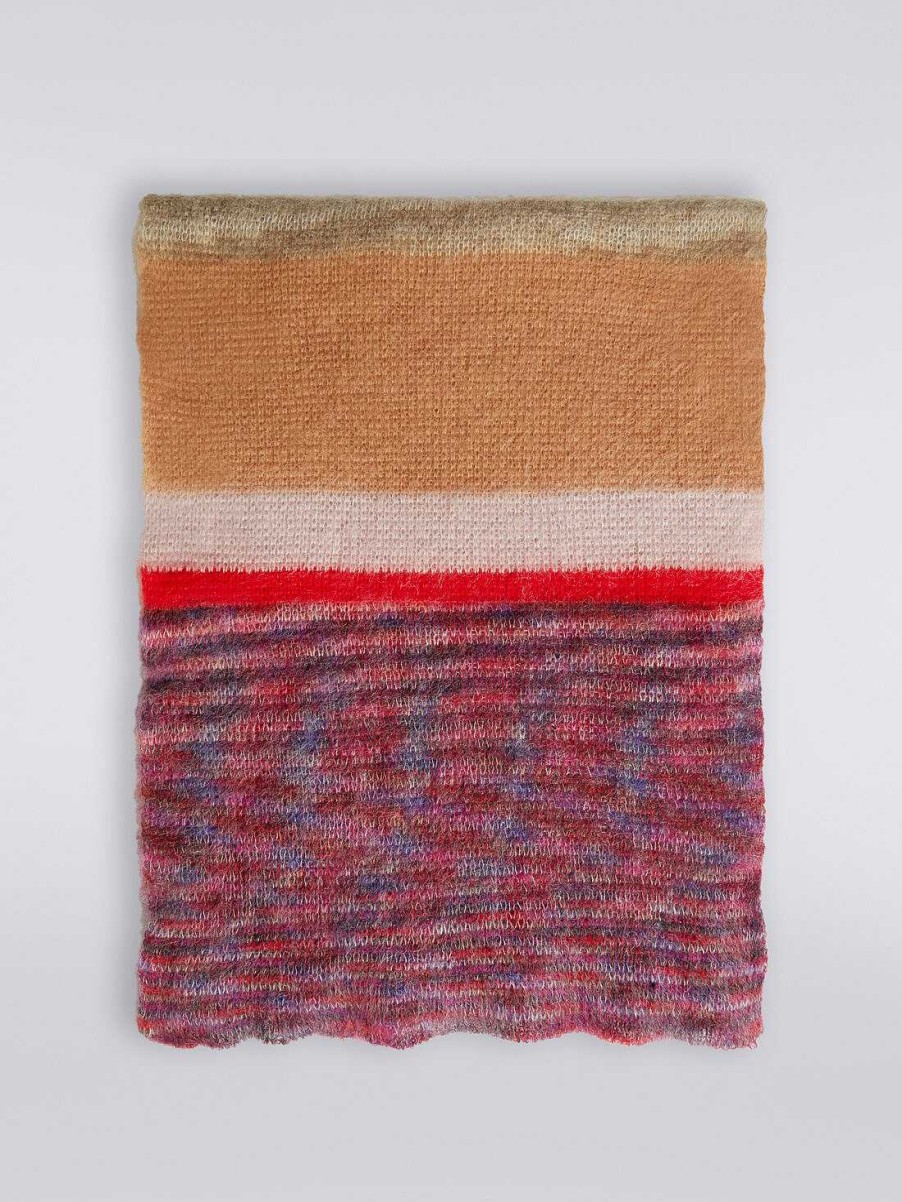 Donne Missoni Sciarpe E Foulard | Sciarpa In Misto Mohair Rigato Multicolore