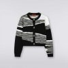 Ragazza (4-14 Anni) Missoni | Cardigan In Pura Lana Vergine Nero Bianco