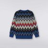 Ragazzo (4-14 Anni) Missoni | Pullover Girocollo In Cotone E Cashmere Chevron Multicolore