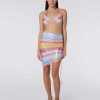 Donne Missoni Abbigliamento Da Spiaggia | Minigonna In Tessuto Stretch Con Arricciature Laterali Multicolore