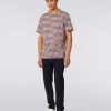 Uomini Missoni Polo E Magliette | T-Shirt Girocollo In Cotone Fiammato Multicolore