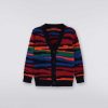 Ragazzo (4-14 Anni) Missoni | Cardigan In Maglia Di Lana Fiammata Multicolore