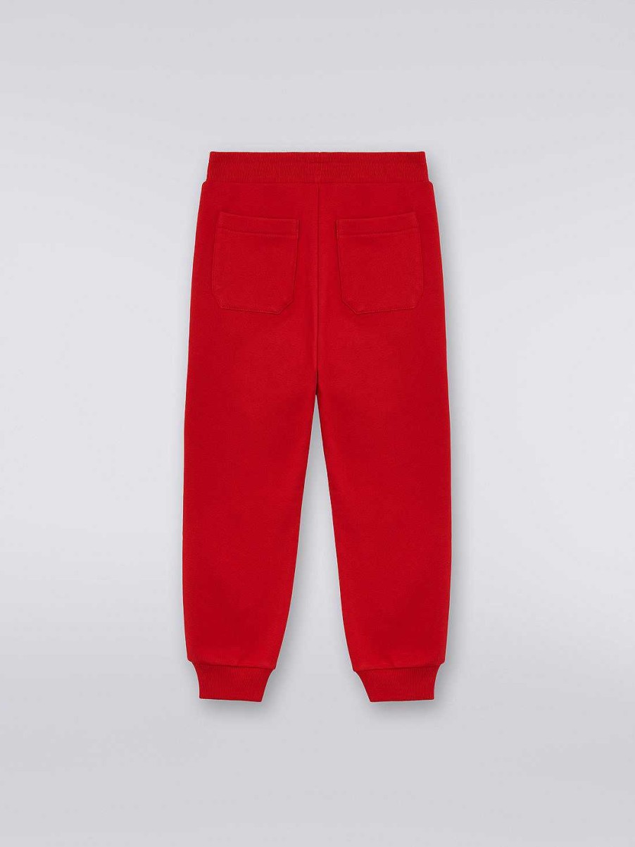 Ragazzo (4-14 Anni) Missoni | Joggers In Felpa Di Cotone Con Logo Rosso