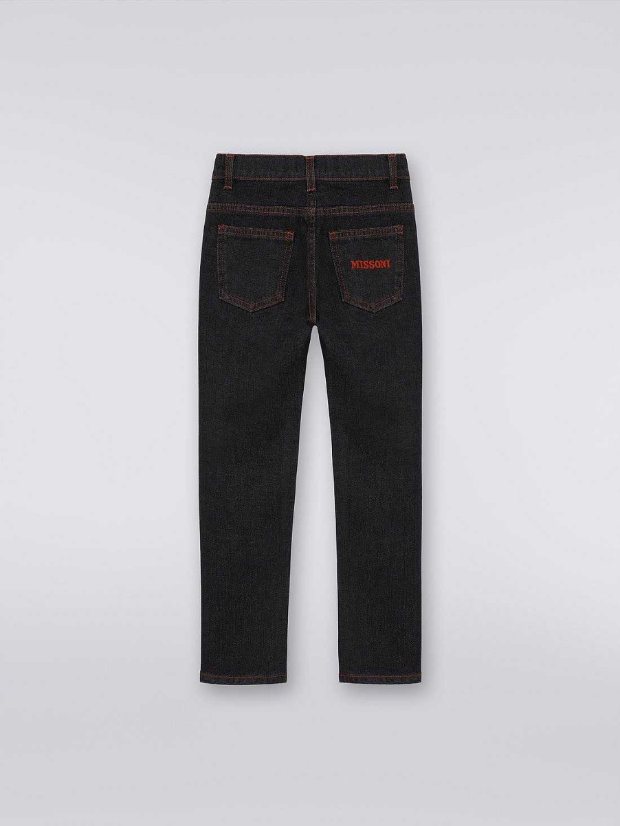 Ragazzo (4-14 Anni) Missoni | Pantaloni Dritti In Denim Nero