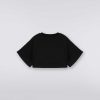 Ragazza (4-14 Anni) Missoni | T-Shirt Cropped Oversize In Cotone Con Logo In Paillettes Nero