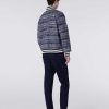 Uomini Missoni Cappotti E Giacche | Bomber In Cotone E Viscosa A Zig Zag Blu Navy