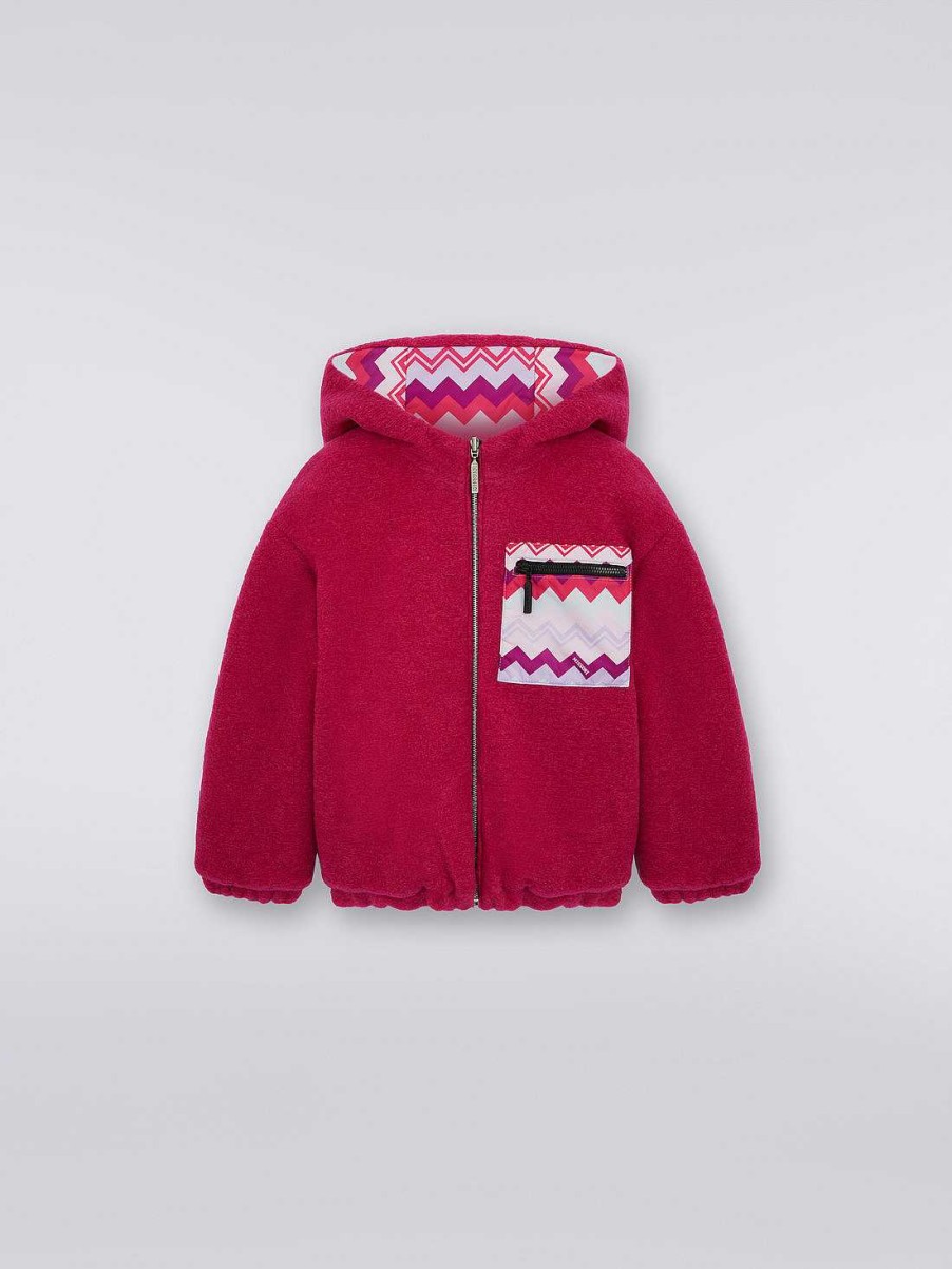 Ragazzo (4-14 Anni) Missoni | Giubbotto In Nylon Zig Zag Double Face Multicolore