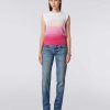 Donne Missoni T-Shirt E Top | Top Senza Maniche In Cotone E Viscosa Degrade A Zigzag Rosa