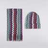 Donne Missoni Sciarpe E Foulard | Set Sciarpa E Berretto In Due Pezzi Di Misto Lana Multicolore