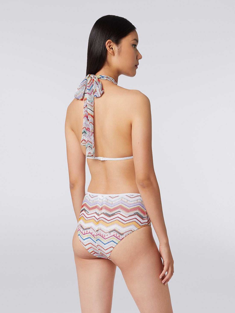 Donne Missoni Costumi Da Bagno | Bikini In Crochet Con Lurex E Slip A Vita Alta Multicolore