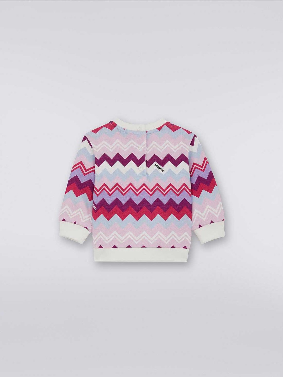 Ragazza (4-14 Anni) Missoni | Maglione In Cotone A Zig Zag Multicolore