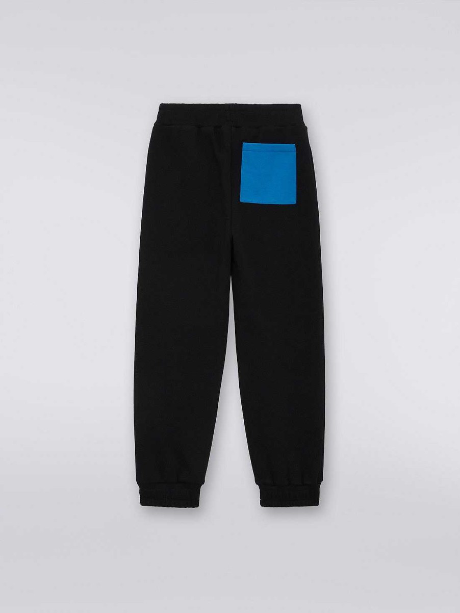 Ragazzo (4-14 Anni) Missoni | Joggers In Felpa Di Cotone Con Logo Degrade Nero