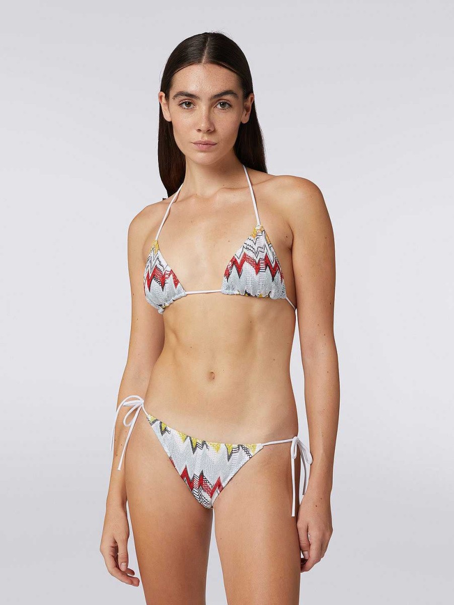 Donne Missoni Costumi Da Bagno | Bikini In Maglia A Zigzag Multicolore