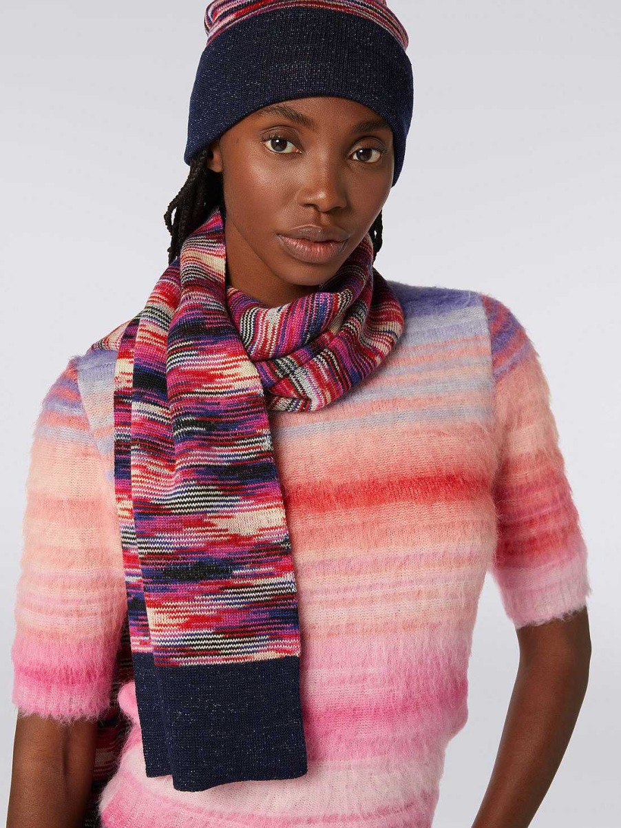 Donne Missoni Sciarpe E Foulard | Sciarpa Fiammata In Lana E Viscosa Multicolore