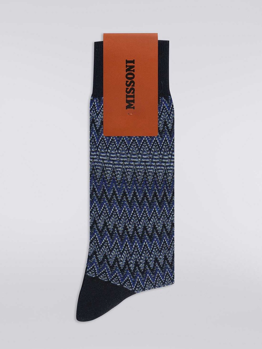 Uomini Missoni Calzini | Calzini Chevron In Misto Cotone Multicolore