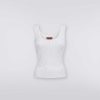 Donne Missoni T-Shirt E Top | Canotta In Misto Viscosa Con Paillettes Bianco