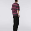 Uomini Missoni Camicie | Maglia Bowling A Maniche Corte In Cotone E Viscosa Zig Zag Nero