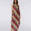 Donne Missoni Abbigliamento Da Spiaggia | Copricostume Lungo Fantasia Foulard In Misto Cotone Zigzag Multicolore