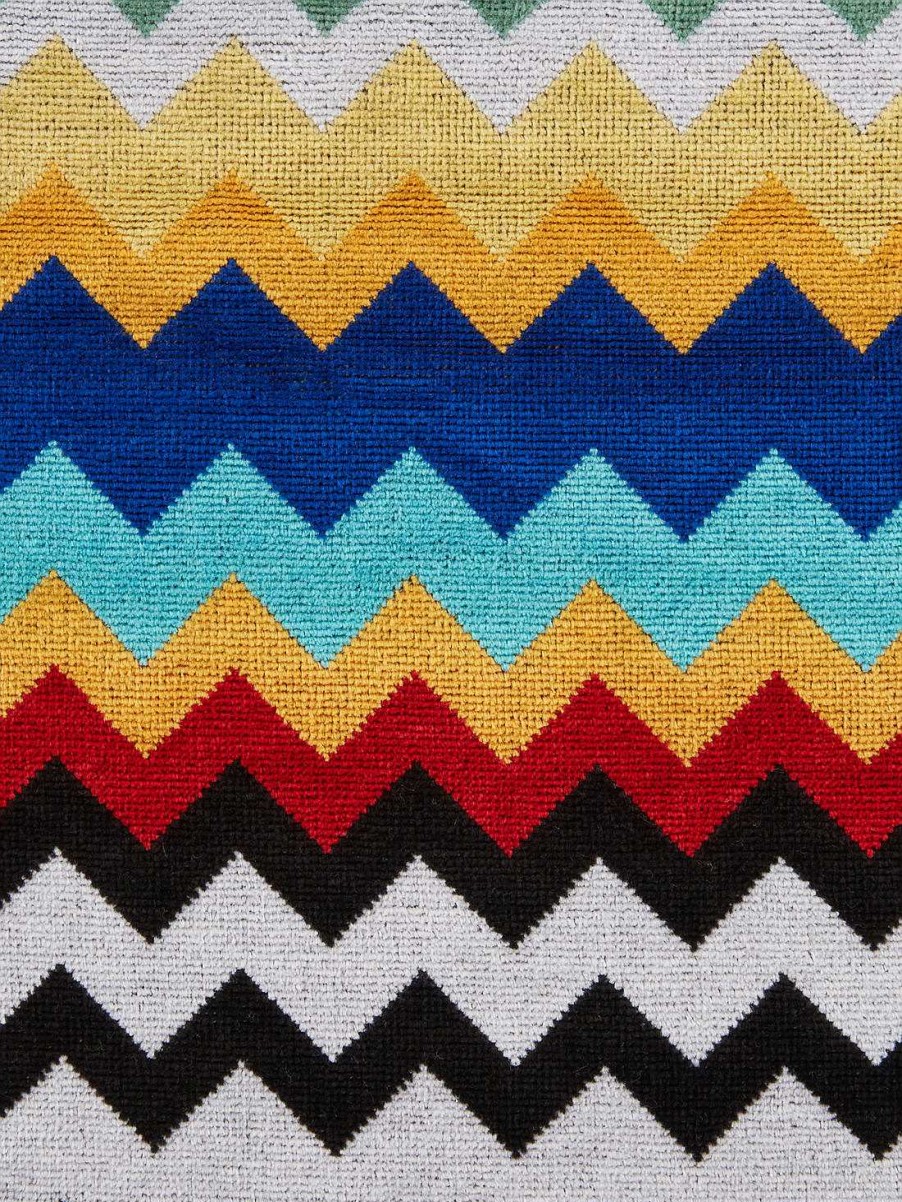 Donne Missoni Asciugamani Da Spiaggia | Telo Mare Cyrus 100X180 Cm In Spugna Di Cotone Chevron Multicolore