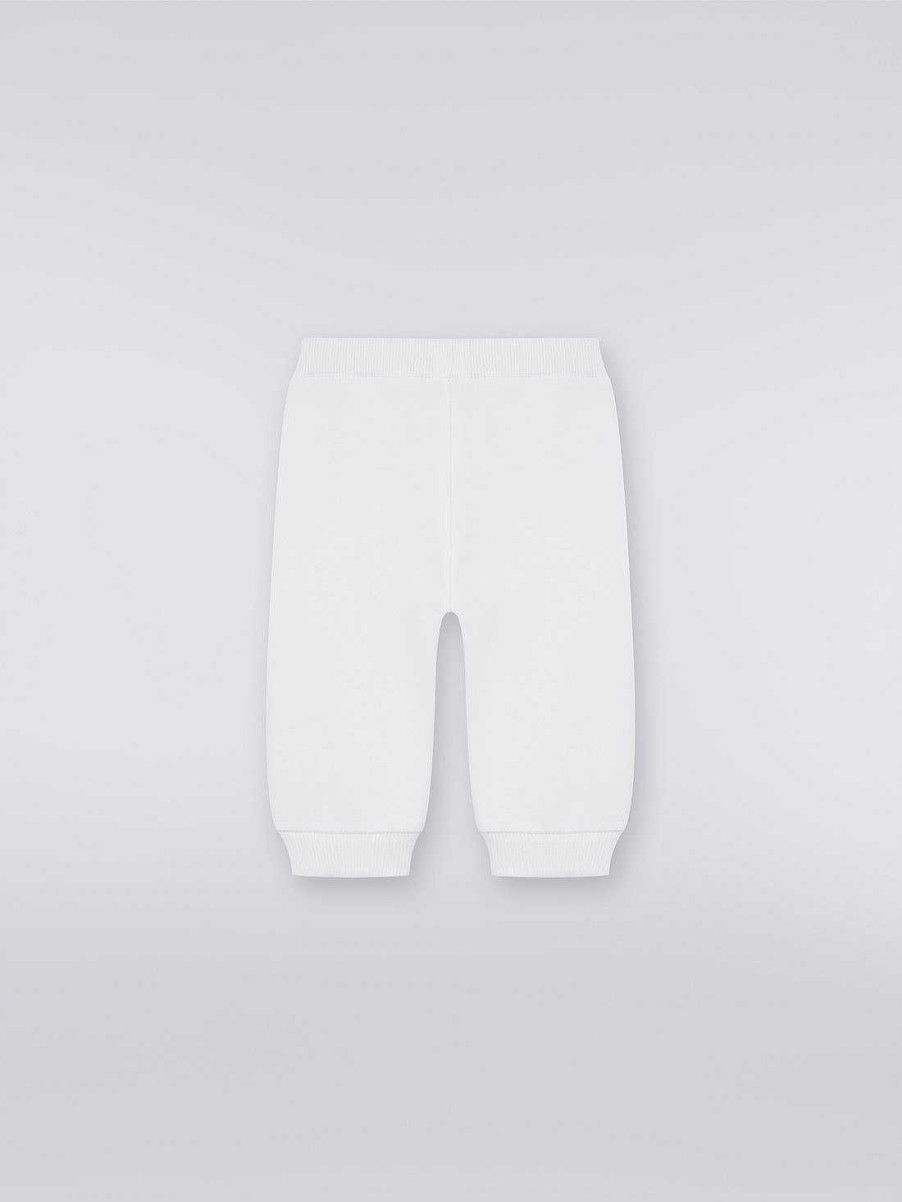 Ragazzo (4-14 Anni) Missoni | Joggers In Cotone Con Logo Degrade Bianco