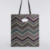 Donne Missoni Borse | Borsa Chevron In Lana E Viscosa Con Lurex Multicolore