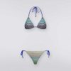 Donne Missoni Costumi Da Bagno | Bikini In Tulle Zig Zag Multicolore Blu